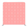 Pattern of hearts hand-drawn style polka dot red coral on a light pale coral Backdrop