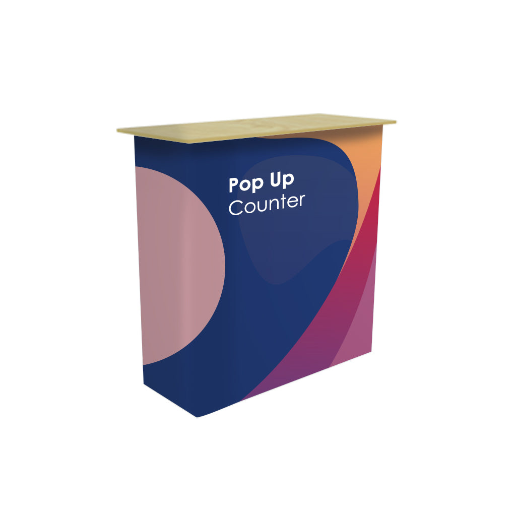 Tisch-Pop-Up-Stoff-Display-Theke (für Podiums- und Standausstellungen)