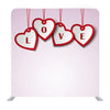 Red Bordered Love Hearts Hanging On The White Wall Media Wall