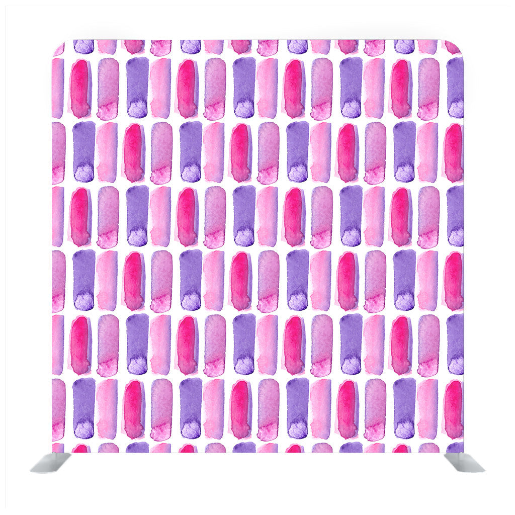 Set of watercolors of pink and violet with white background  Media wall
