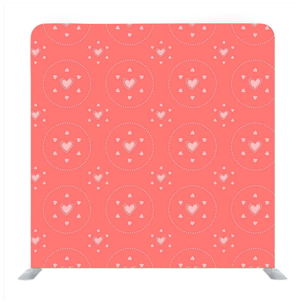 White polka heart pattern on pastel orange Background Media wall