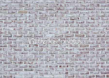 Whitewashed Brick Wall Texture Indelible Print Fabric Backdrop